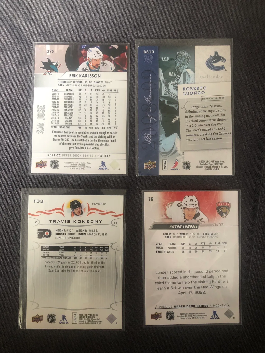14 Hockey Cards - Upper Deck Series 1 & Portraits image indicator(4)