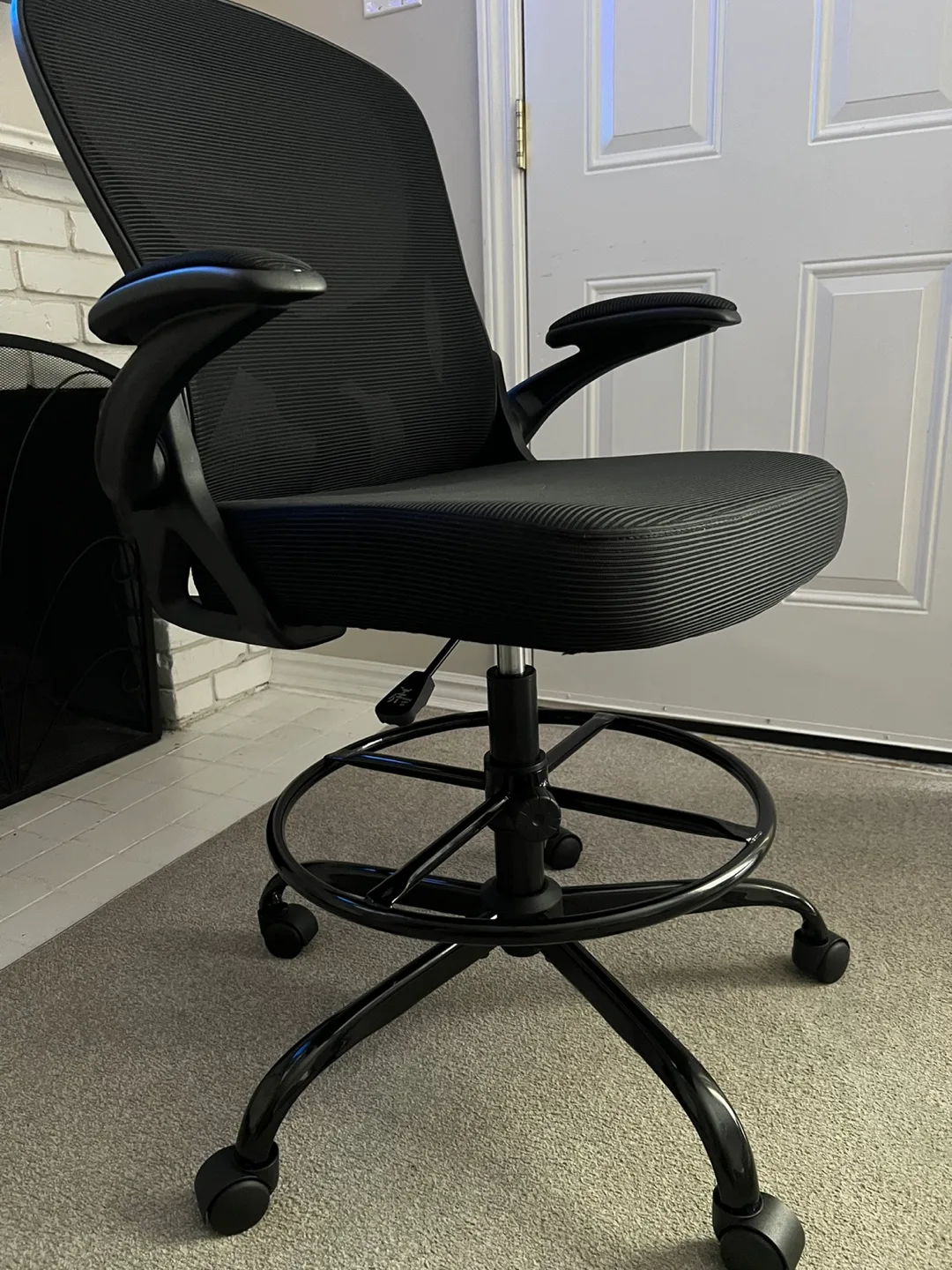 NEW Assembled Ergonomic Drafting Chair w/ Foot Ring thumbnail