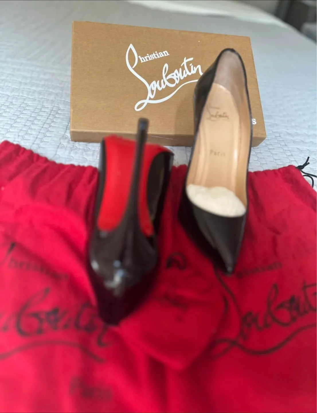 Christian Louboutin Pigalle Follies 100 Patent Black Size 37 thumbnail