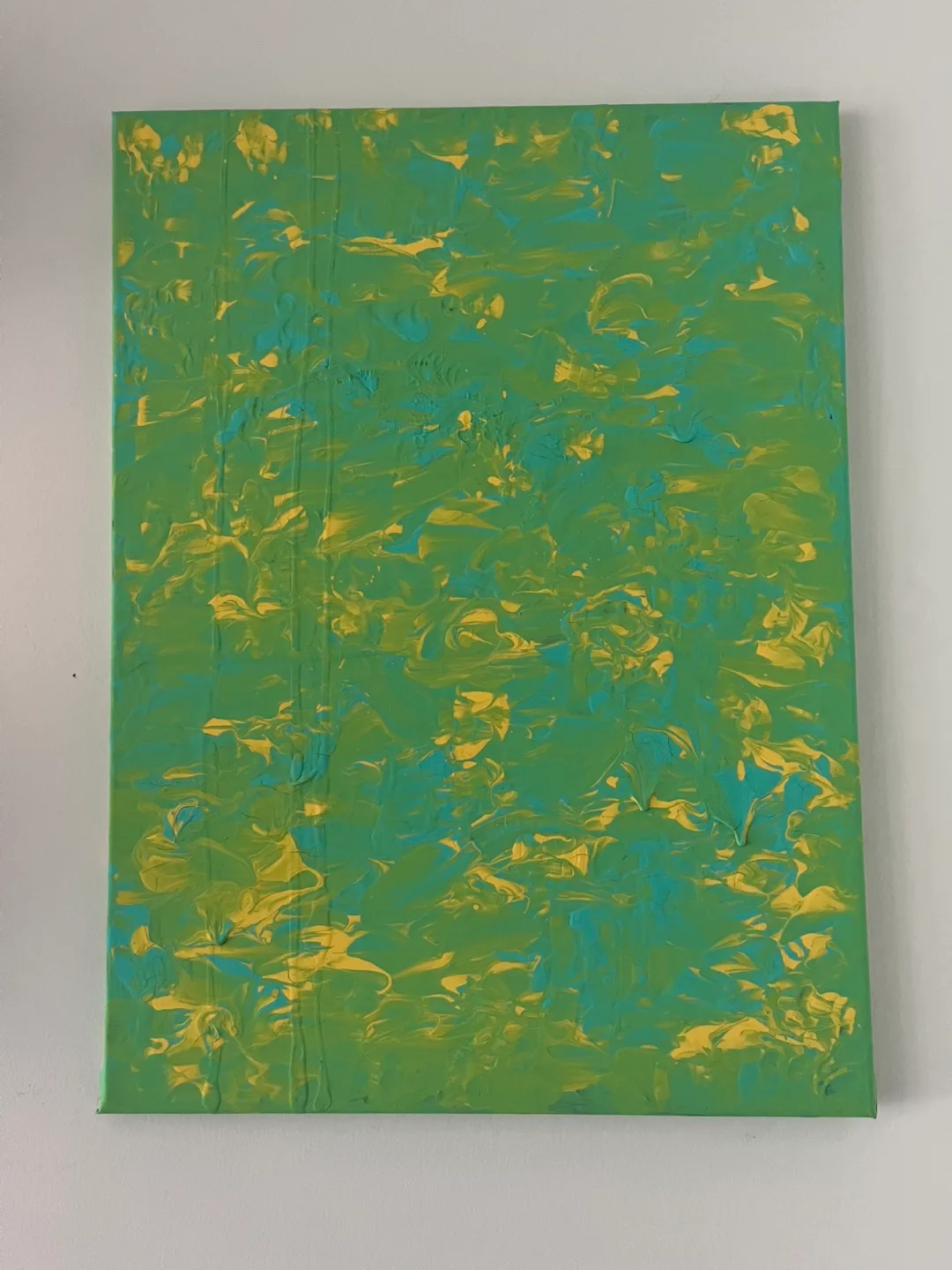 Large Abstract Green & Yellow Wall Art thumbnail