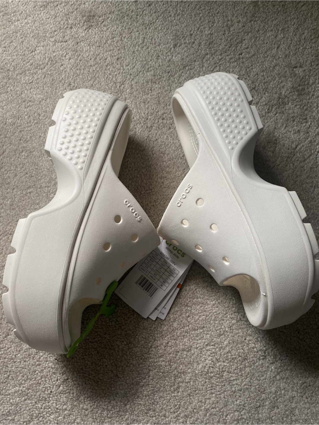 New Crocs Stomp Slide White, US W7 - photo 3