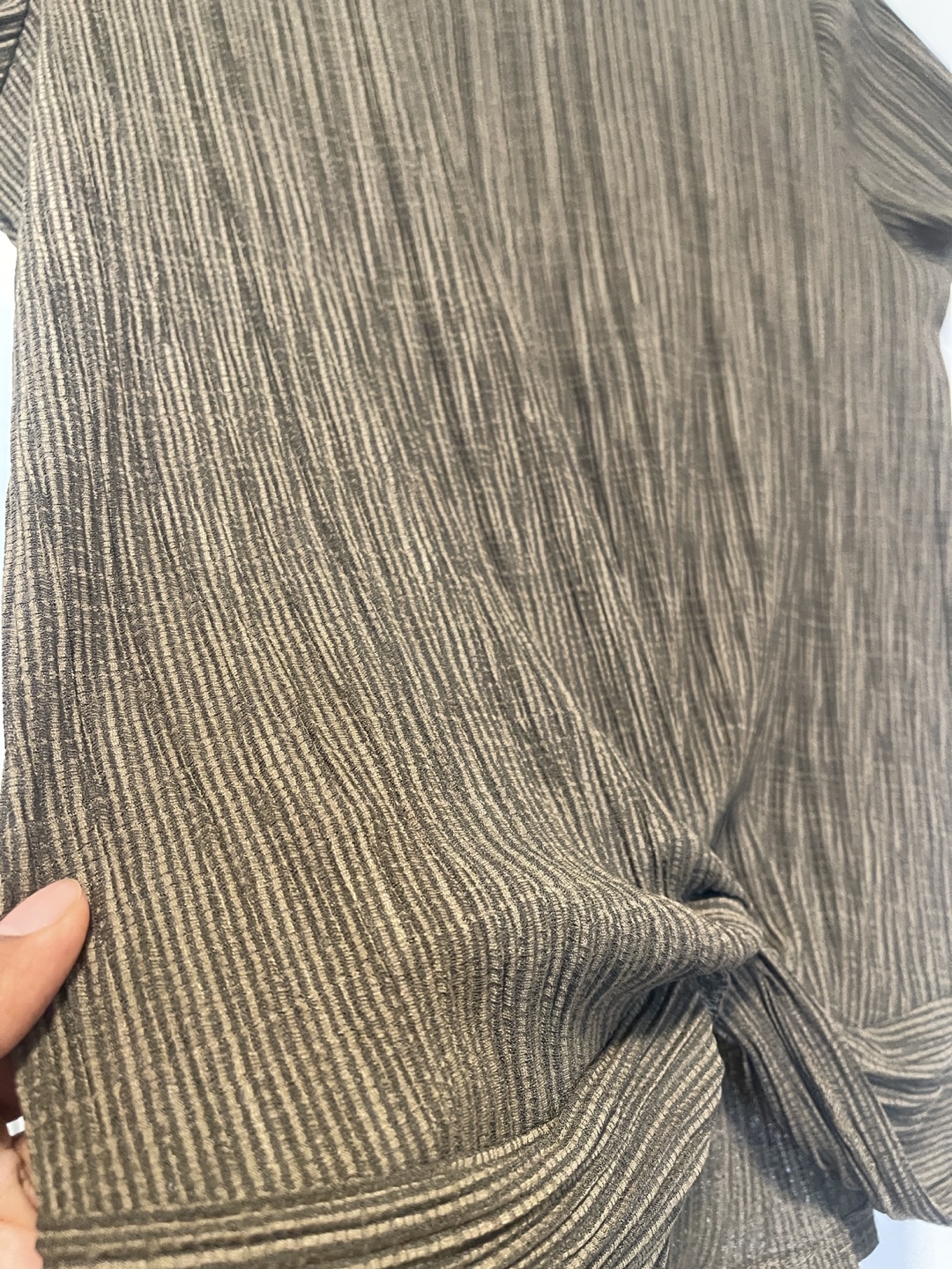Dynamite Olive Green Ribbed Knit Top - Size M - photo 3