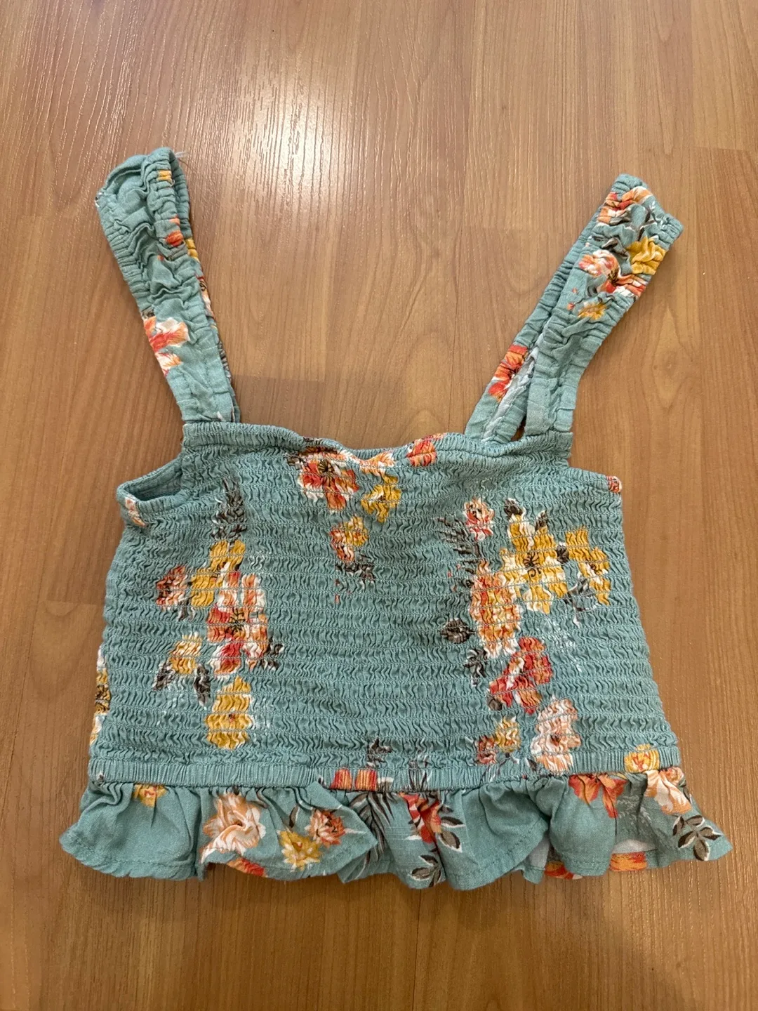 Mink Pink Floral Smocked Tank - Size S thumbnail