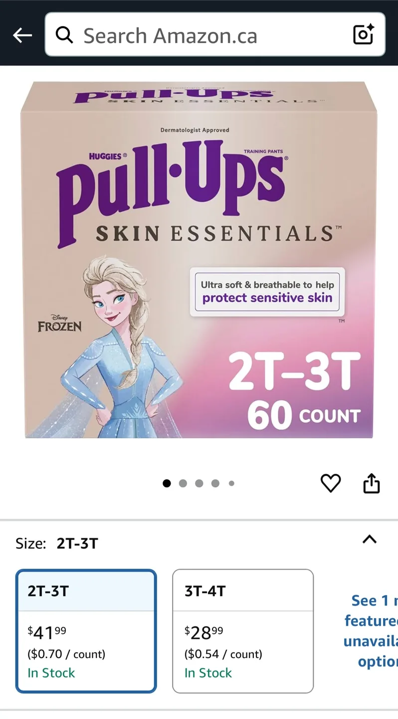 Huggies Pull-Ups Skin Essentials 2T-3T - NEW thumbnail