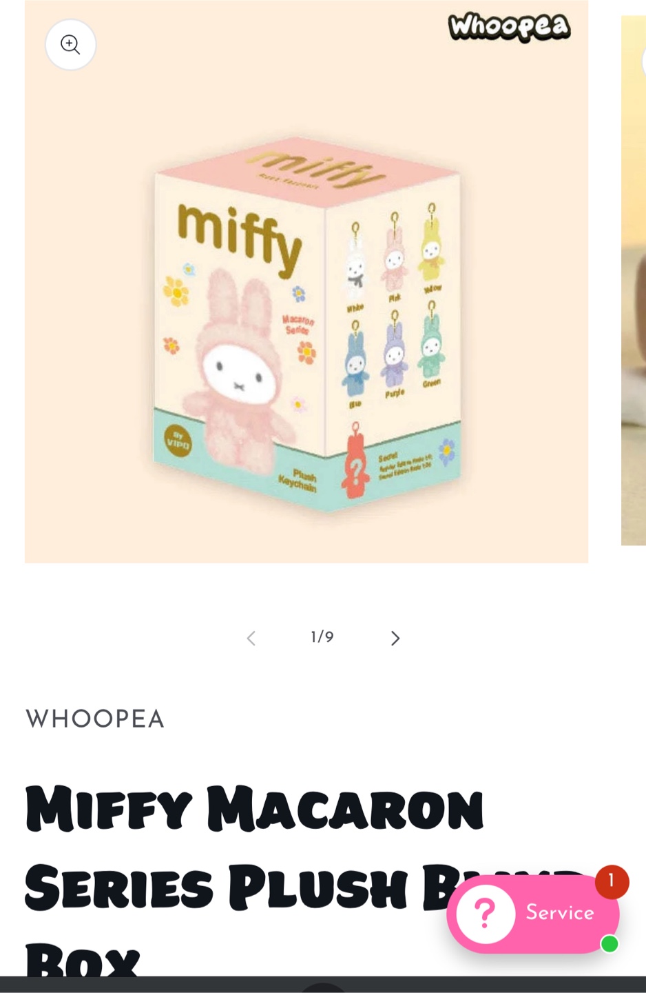Miffy Macaron Series Plush Keychain - photo 2