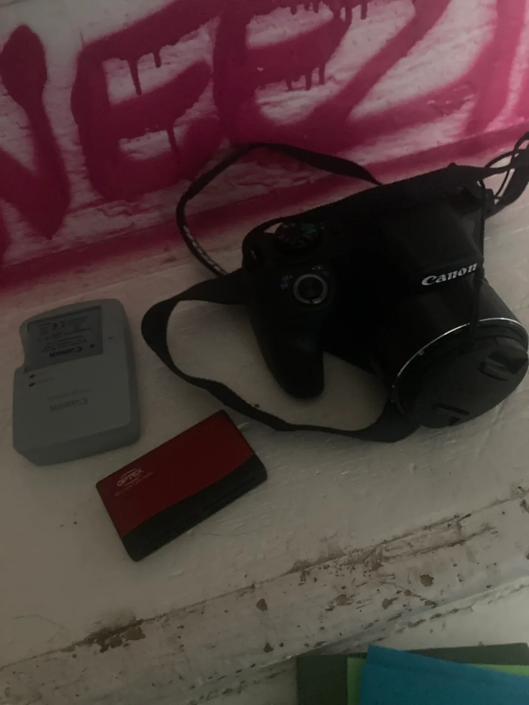 Canon Camera with Charger & Optex Card thumbnail