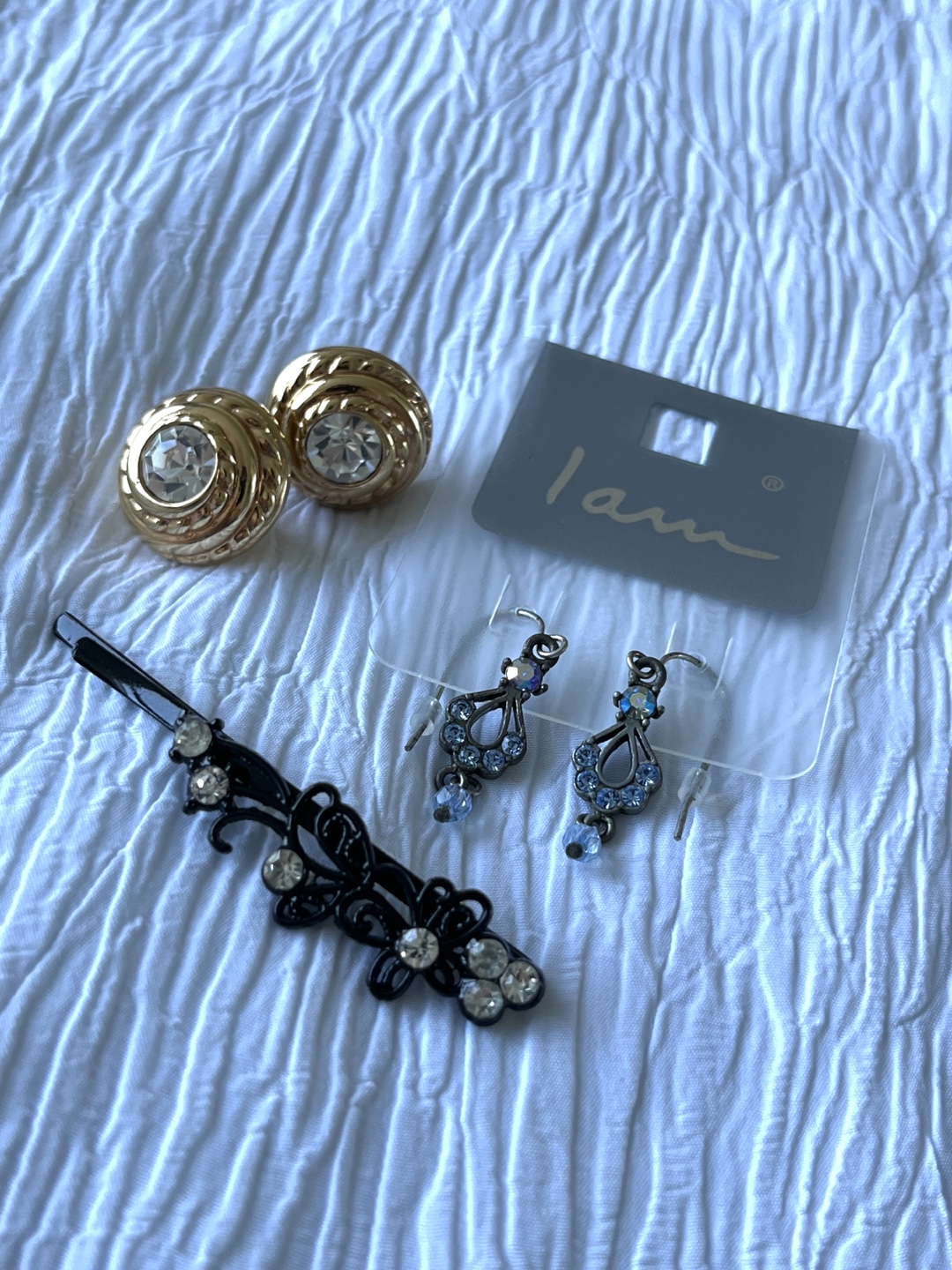 Earrings and Hair Clip Set