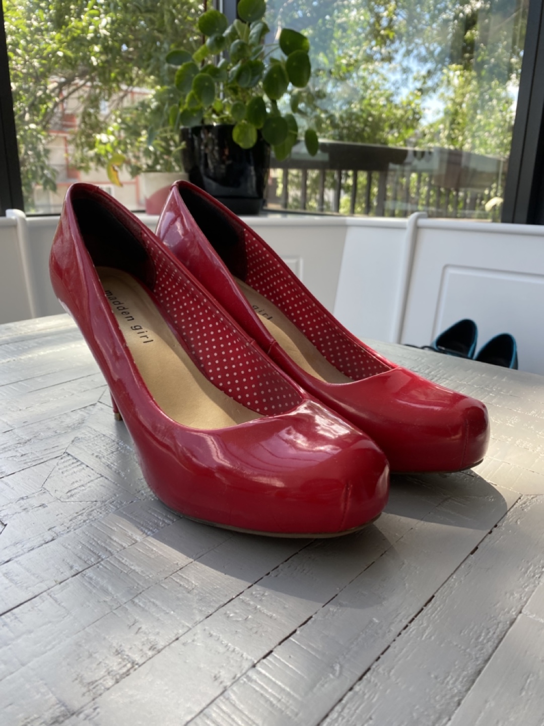 Madden Girl Red Heels, Size 8