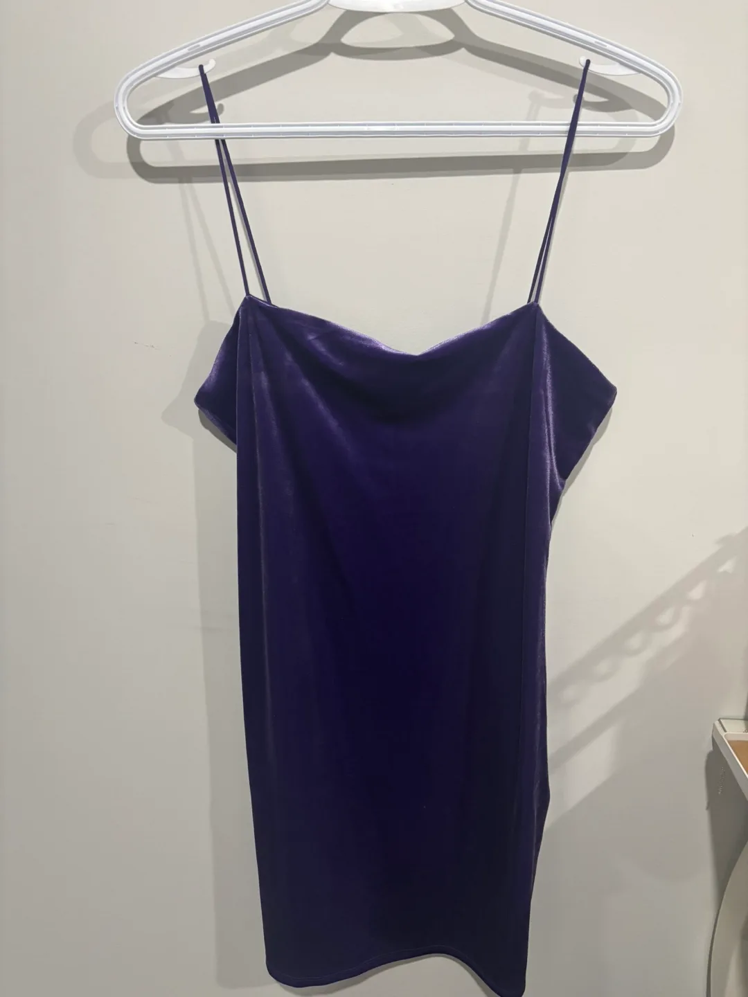 H&M Purple Velvet Dress- Size M thumbnail
