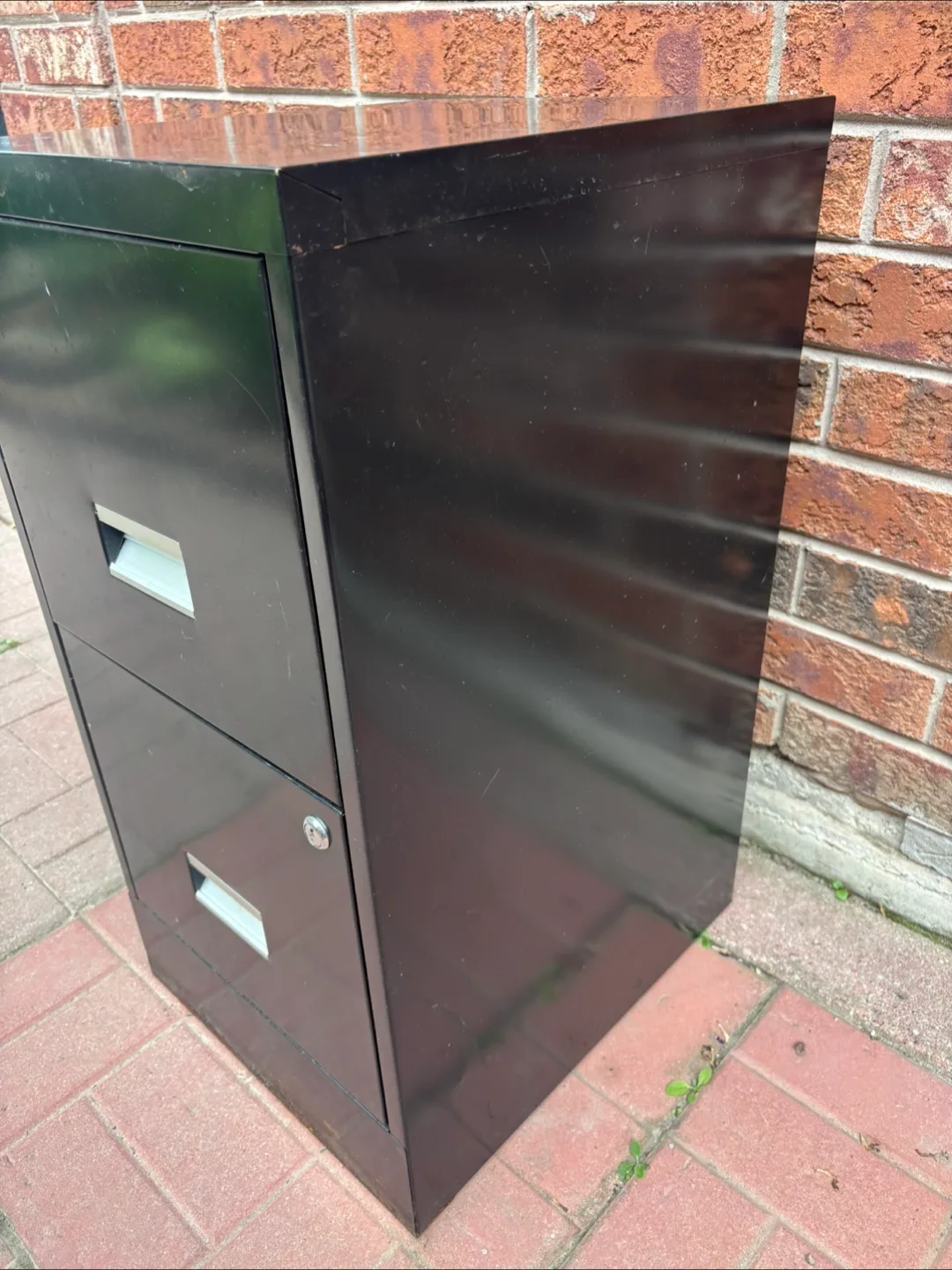 Black Metal Filing Cabinet - 2 Drawers image indicator(2)