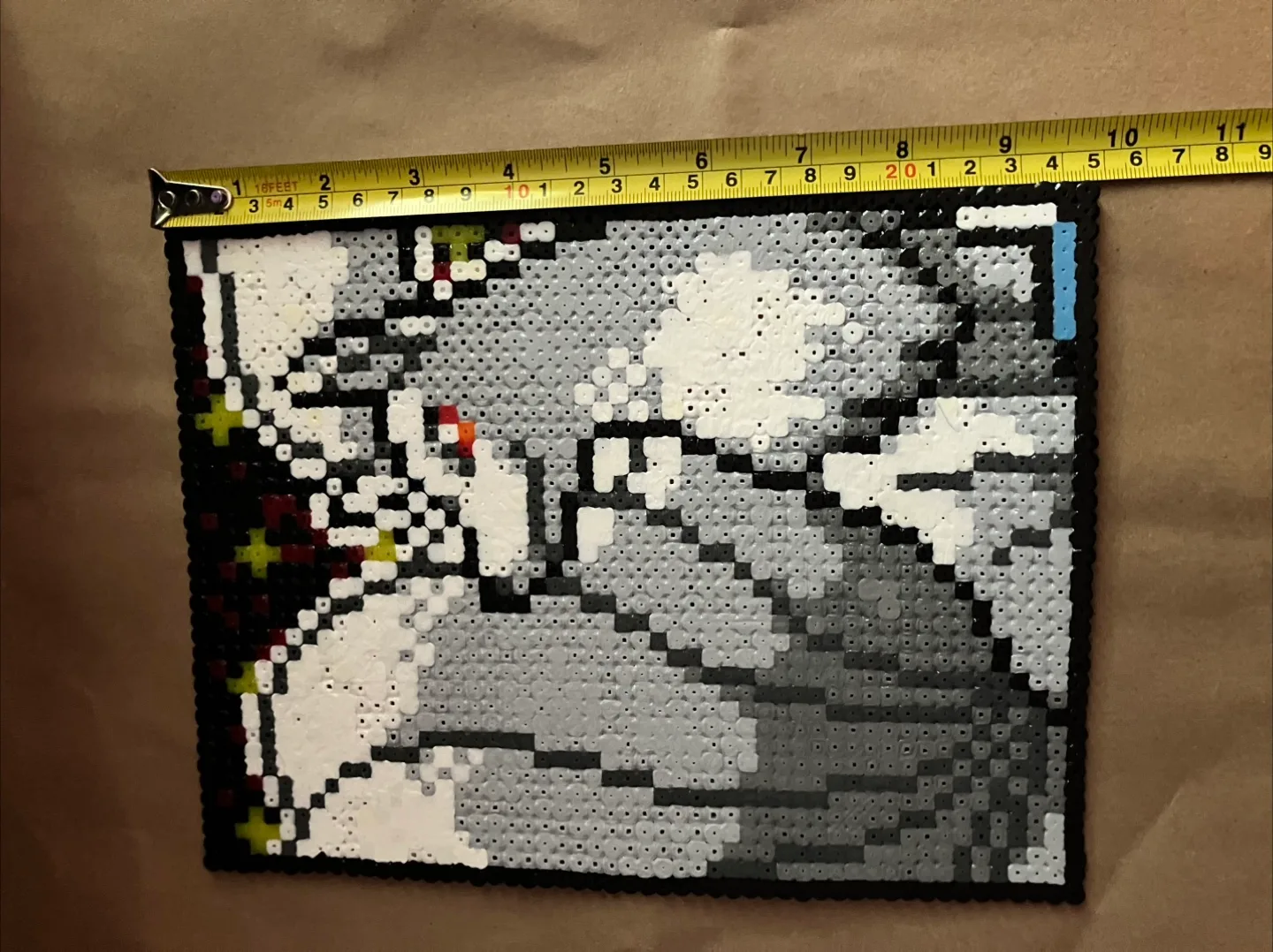 Large Pixel Perler Bead Shiny Ninetails Pokémon Portrait image indicator(3)