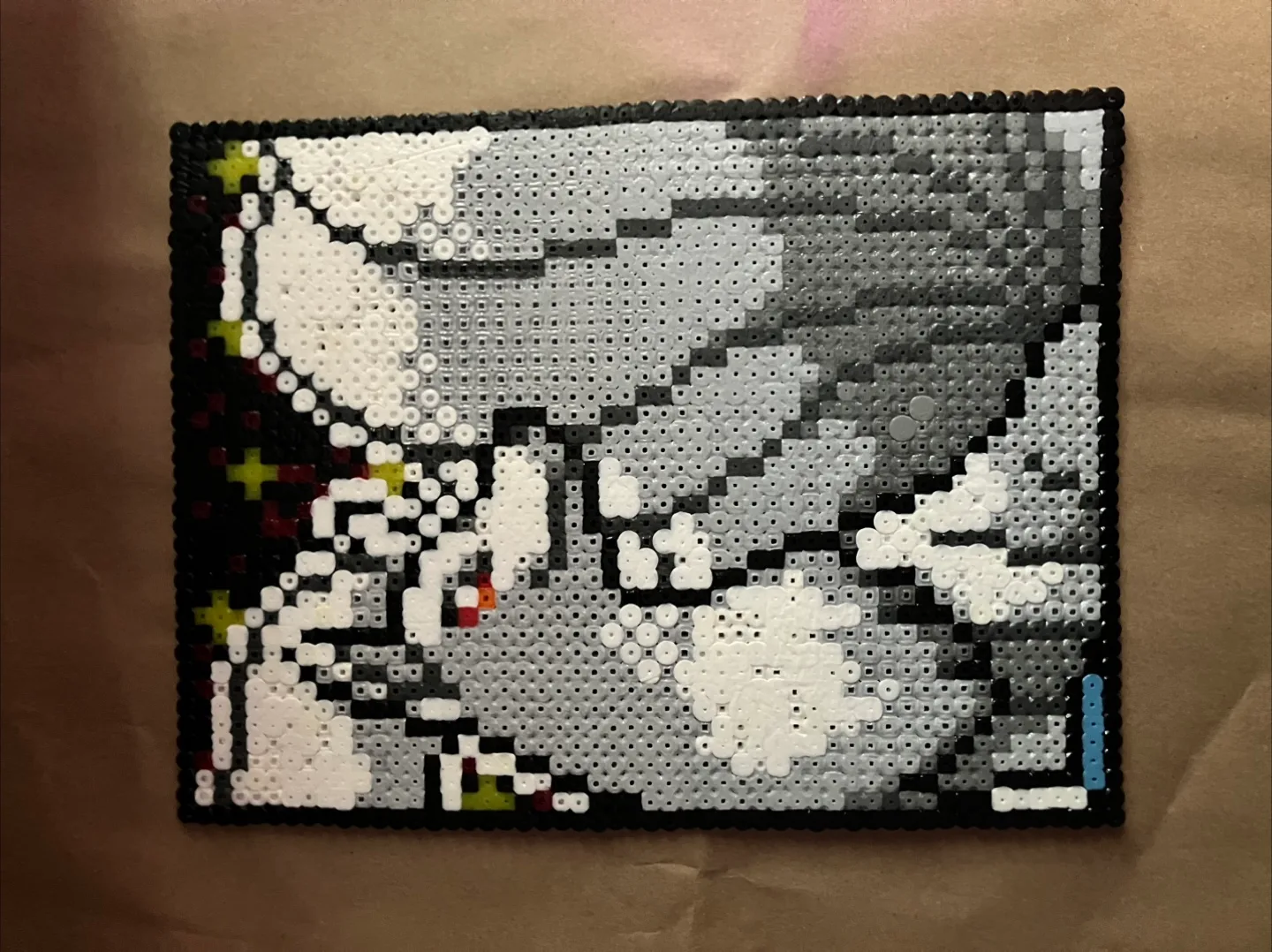 Large Pixel Perler Bead Shiny Ninetails Pokémon Portrait thumbnail
