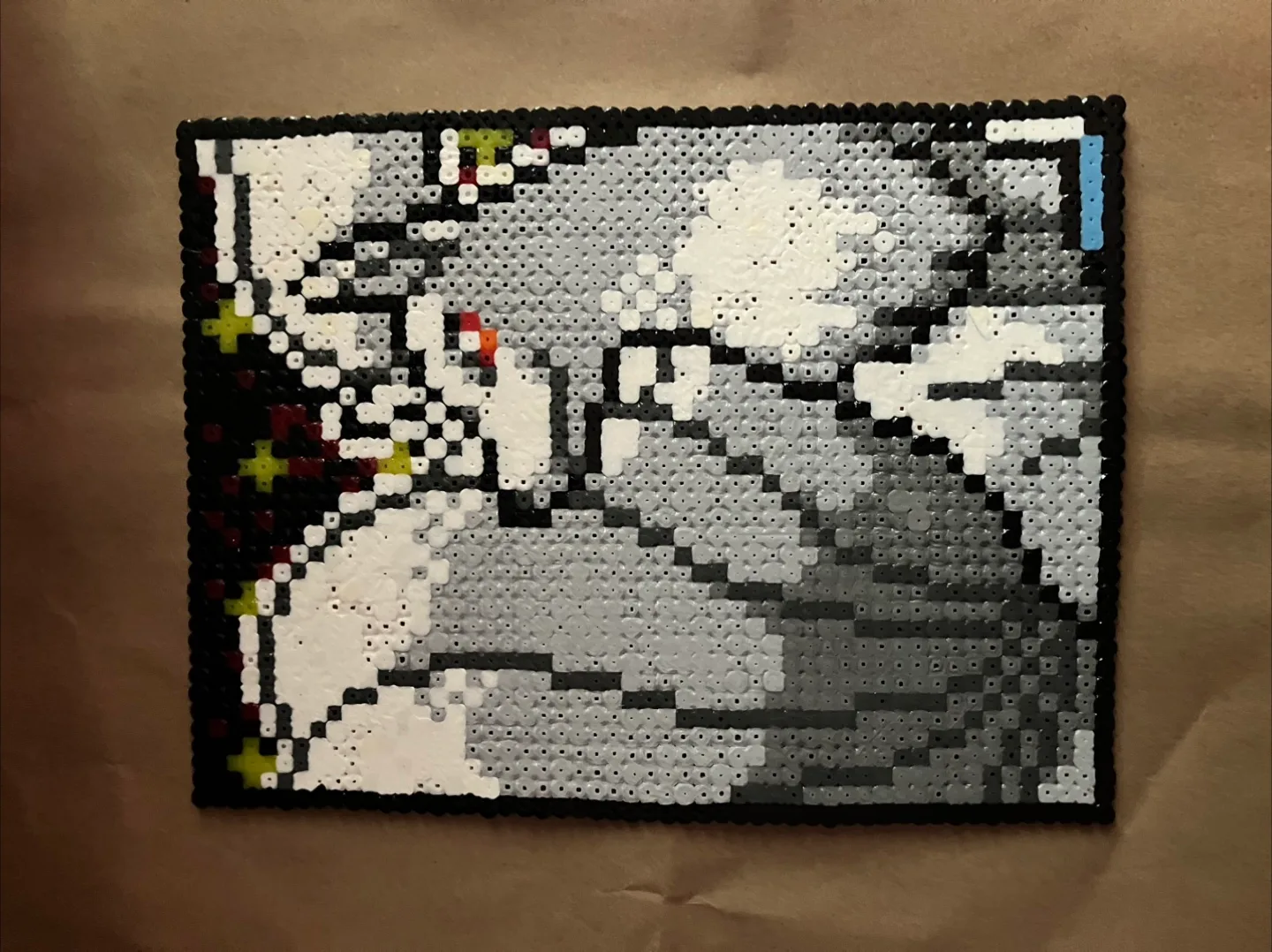 Large Pixel Perler Bead Shiny Ninetails Pokémon Portrait image indicator(2)
