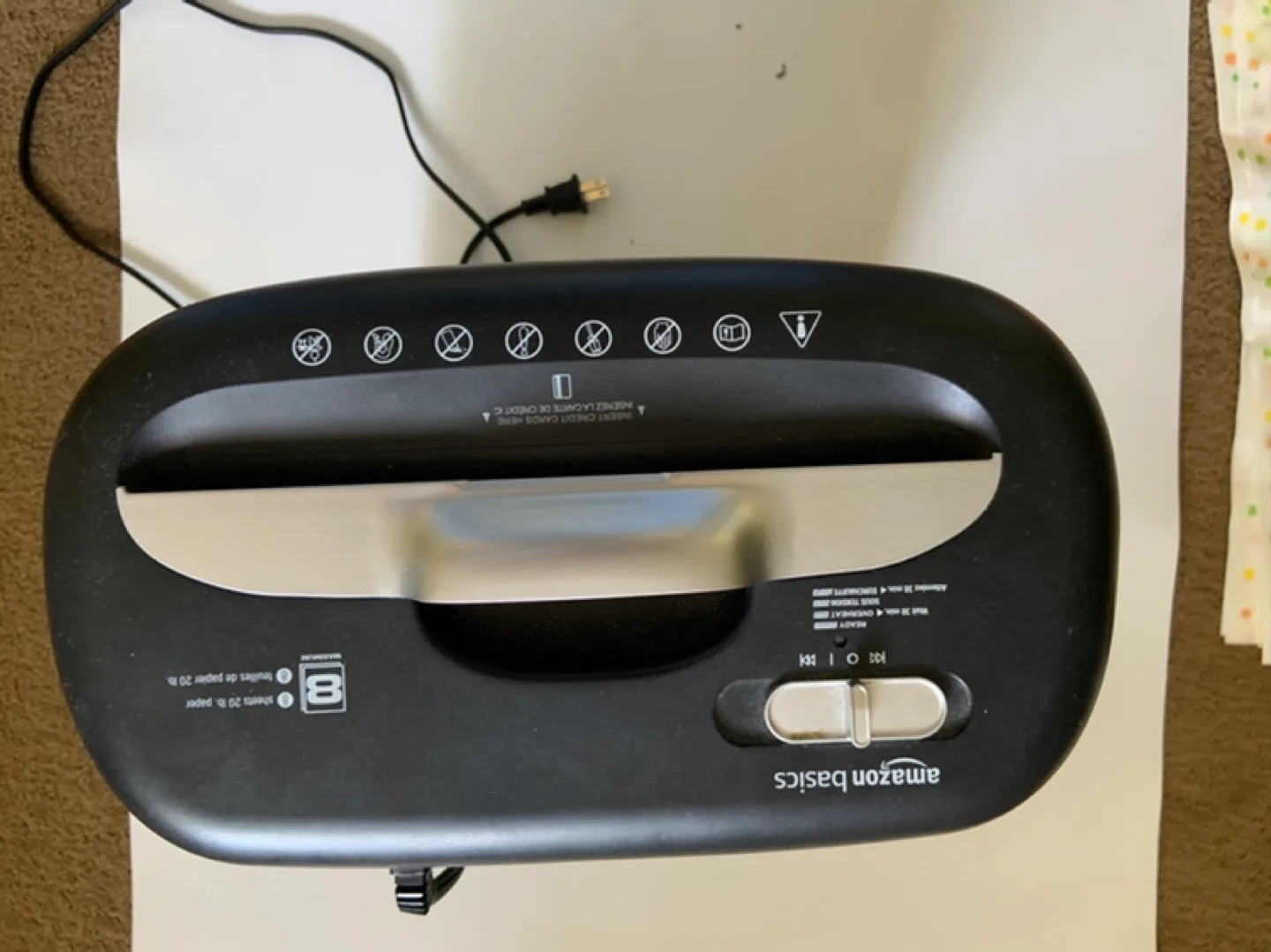 Amazon Basics Paper Shredder thumbnail