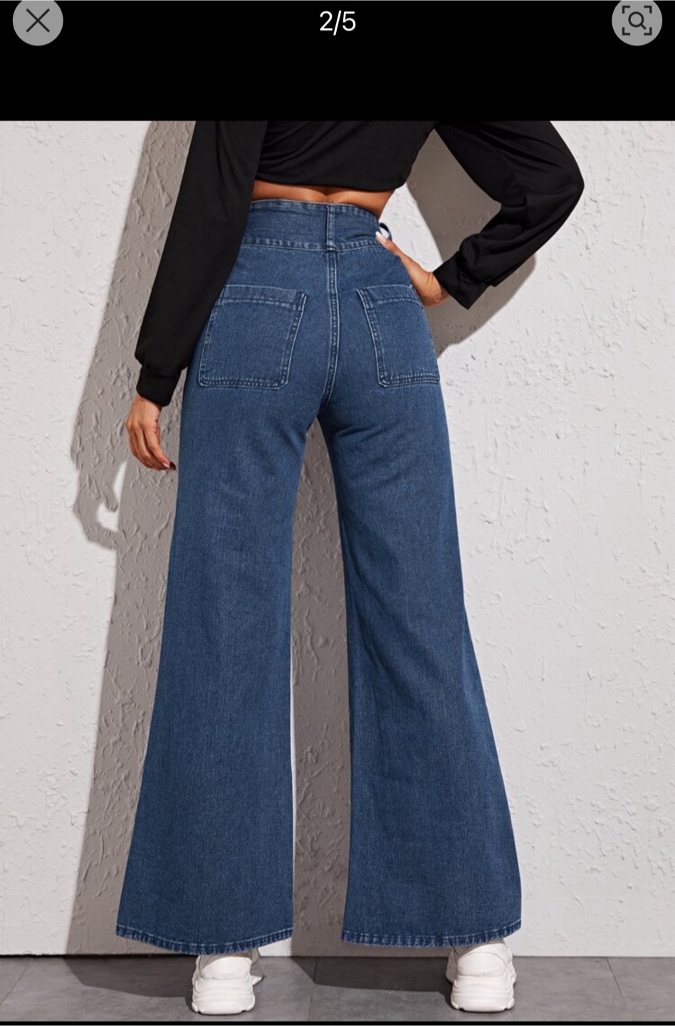 Wide Leg Button Fly Jeans - photo 2