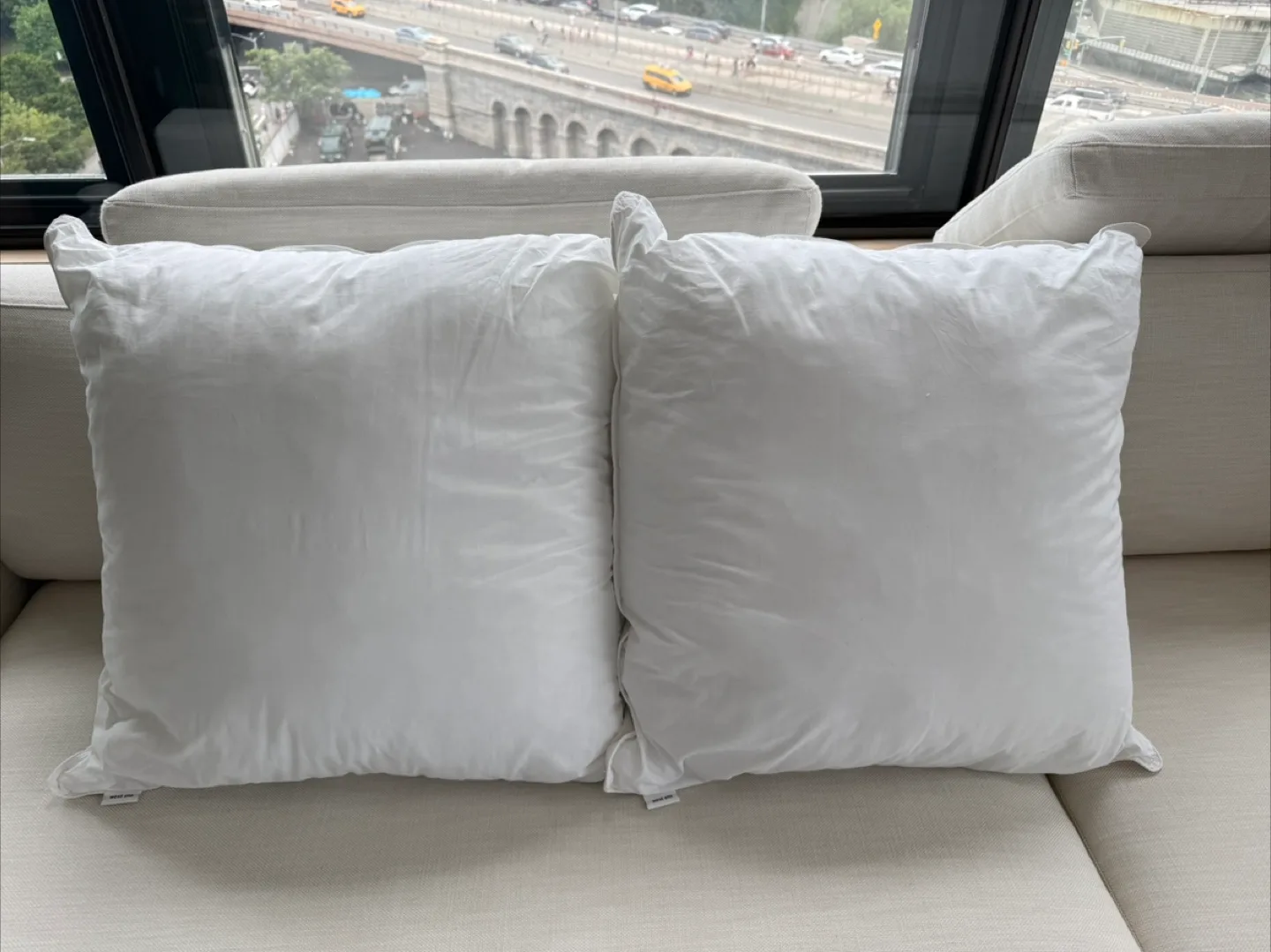 West Elm White Pillows - Set of 2 thumbnail