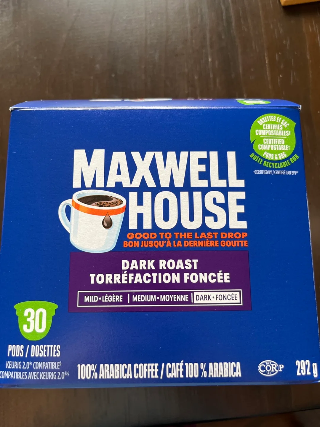 Maxwell House Dark Roast Coffee Pods - 30 Pods thumbnail