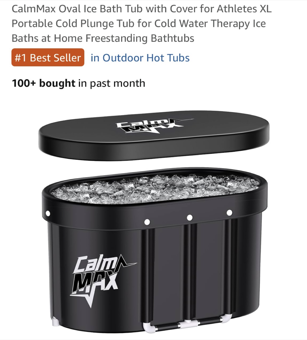CalmMax Portable Cold Plunge Ice Bath Tub