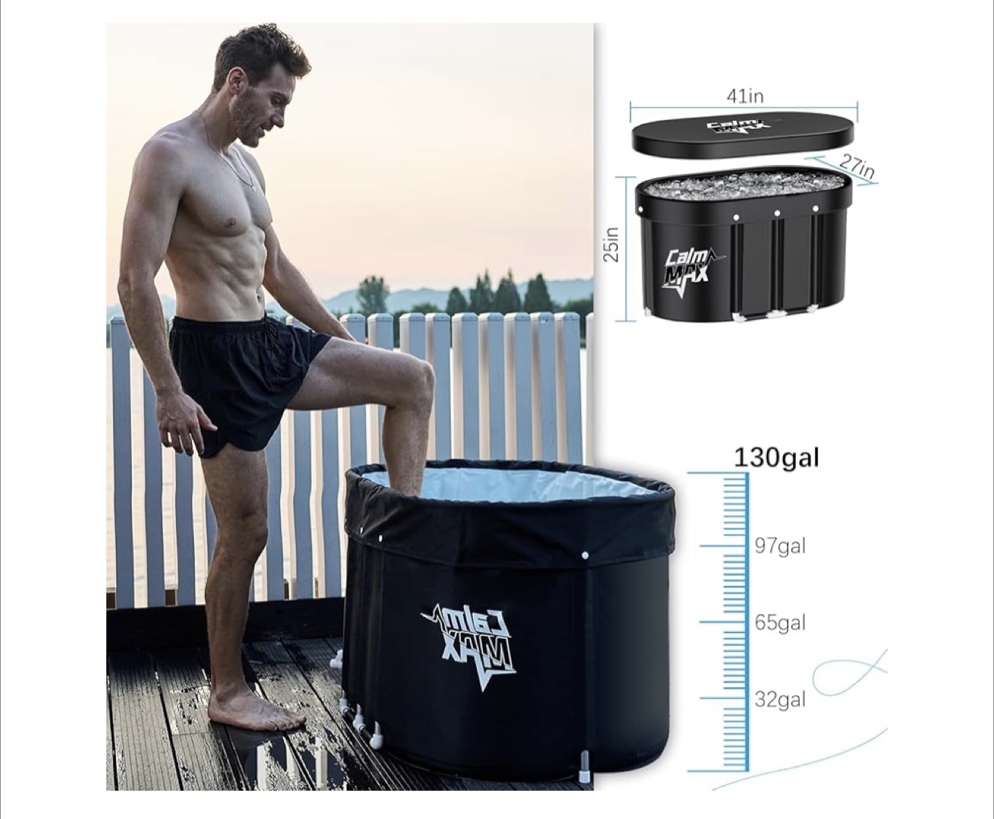 CalmMax Portable Cold Plunge Ice Bath Tub - photo 3
