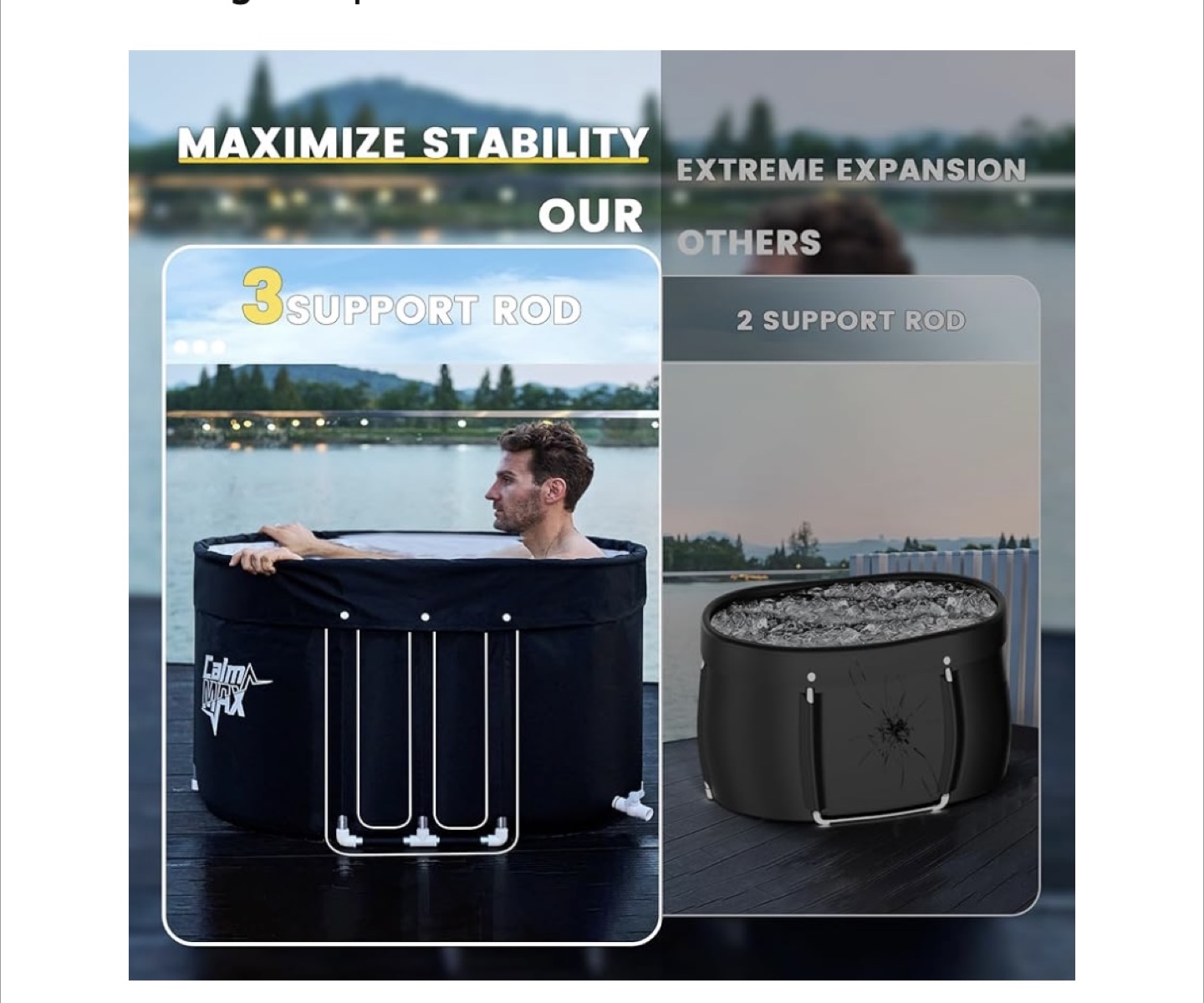 CalmMax Portable Cold Plunge Ice Bath Tub - photo 4