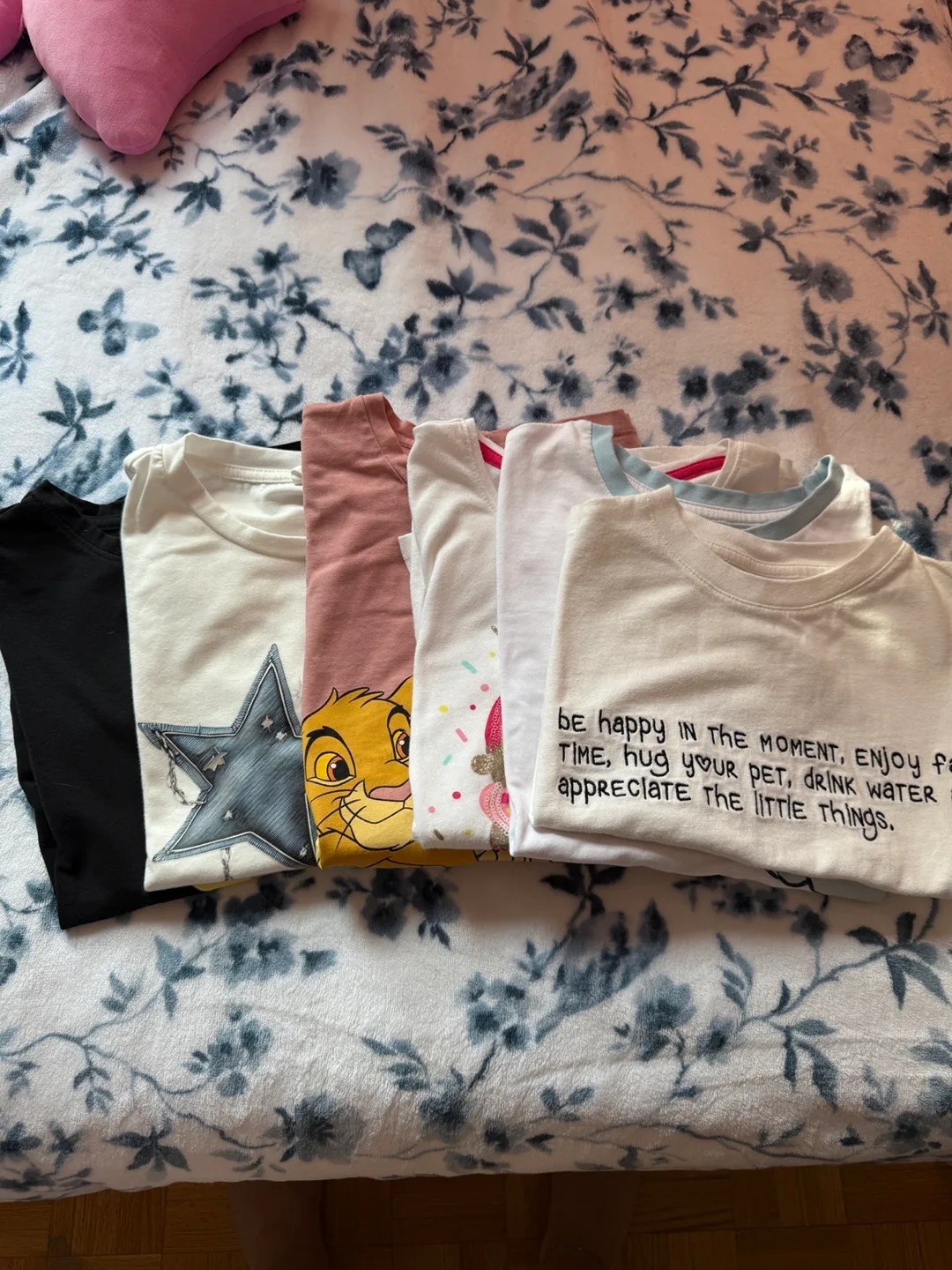 Girls' T-Shirt Bundle - Cat & Jack, Disney, Shein thumbnail
