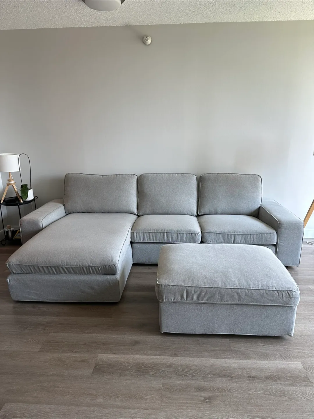 Sofa with Chaise + Storage Ottoman IKEA KIVIK thumbnail