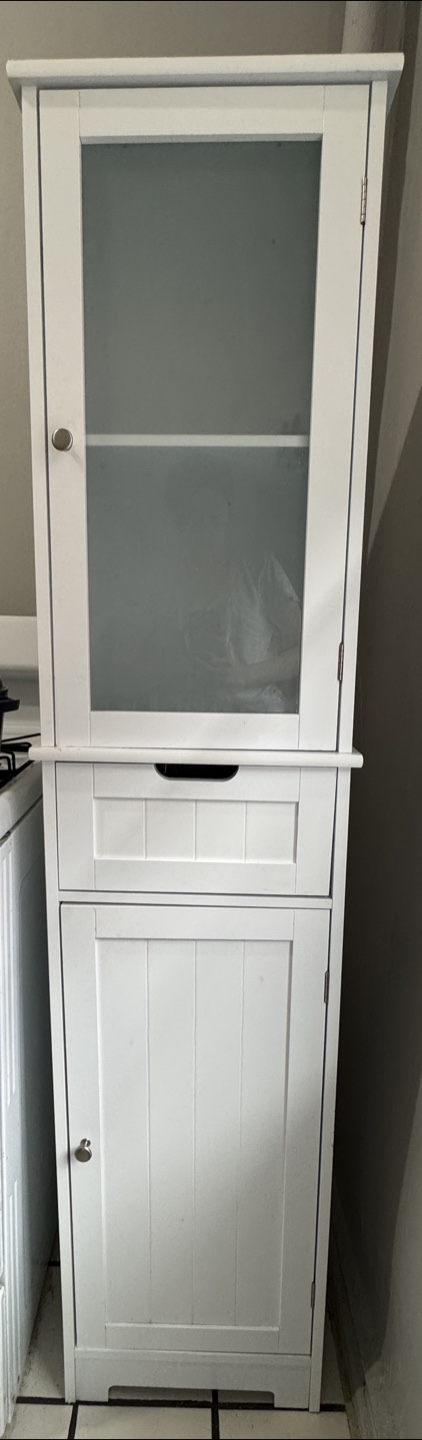 Slim bathroom/kitchen storage cabinet