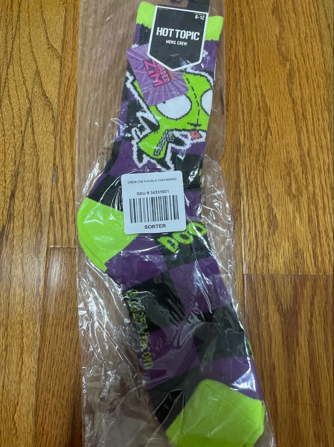 🧡 Invader Zim Crew Socks (Size 8-12) thumbnail