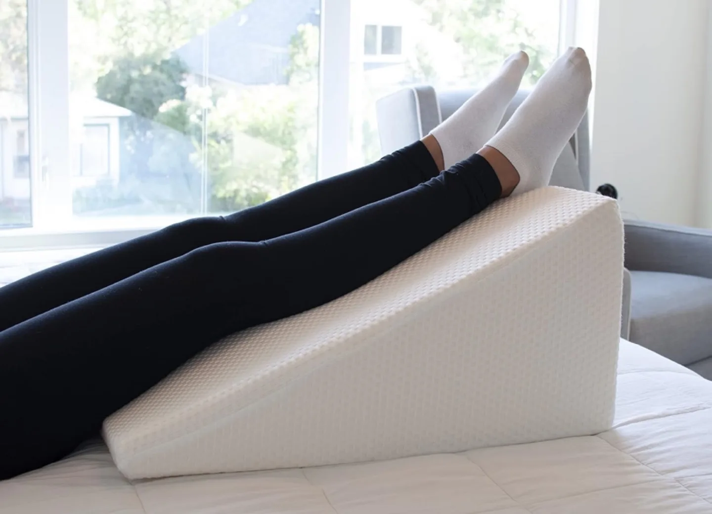 White Bed Wedge Pillow - 26x24x12 inch thumbnail