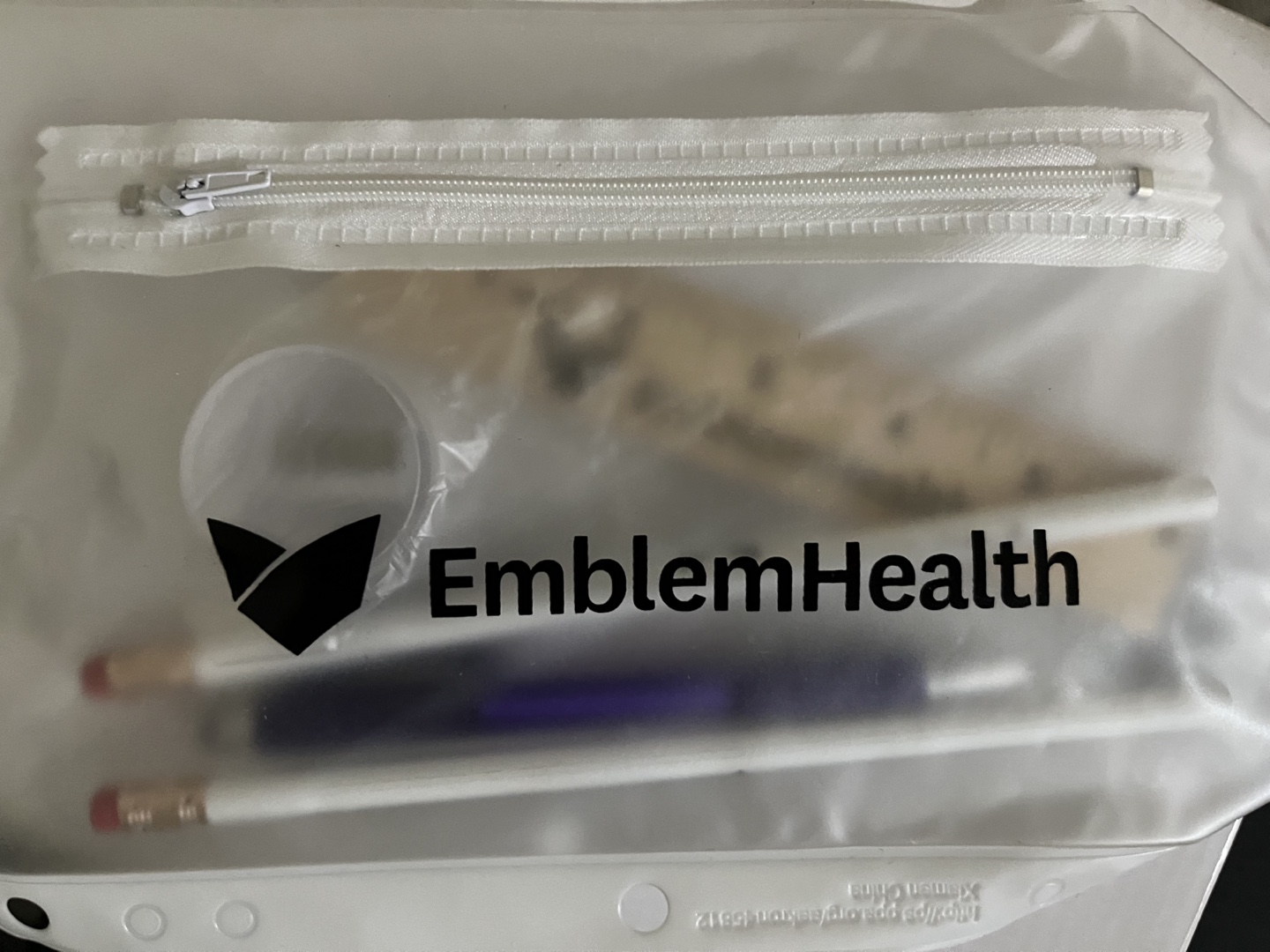 🧡 EmblemHealth Zippered Pouch with Supplies
