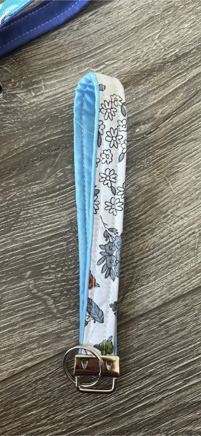 Floral Fabric Keychain Wristlet thumbnail