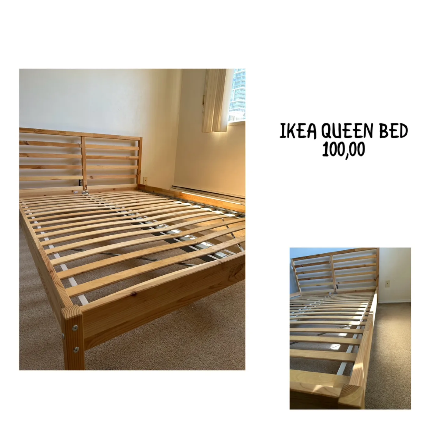 IKEA Queen Bed Frame - TARVA thumbnail