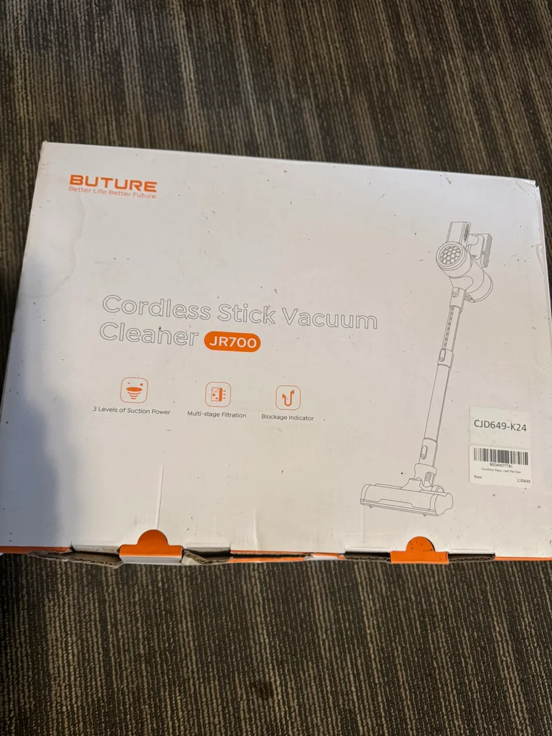 BUTURE JR700 Cordless Stick Vacuum Cleaner - Like New! thumbnail