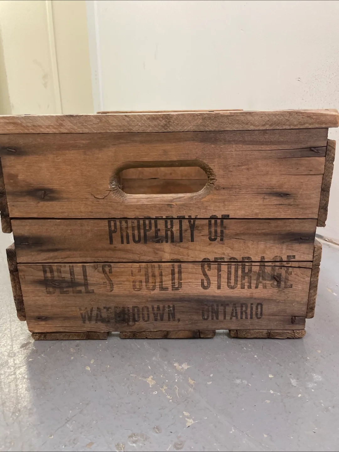 Vintage Bell's Cold Storage Wooden Crate thumbnail