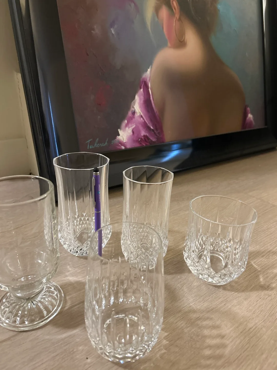 Crystal Cut Glassware Sets of 4 and 6 thumbnail