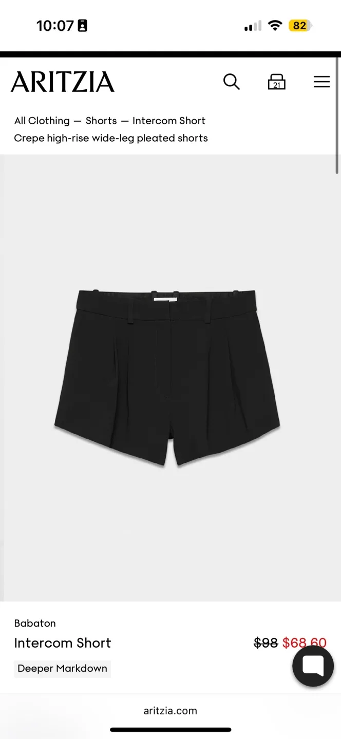 Aritzia Intercom Shorts Size 2 NWT thumbnail