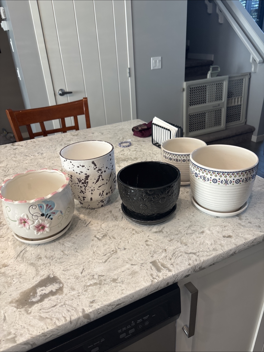Assorted Decorative Flower Pots
