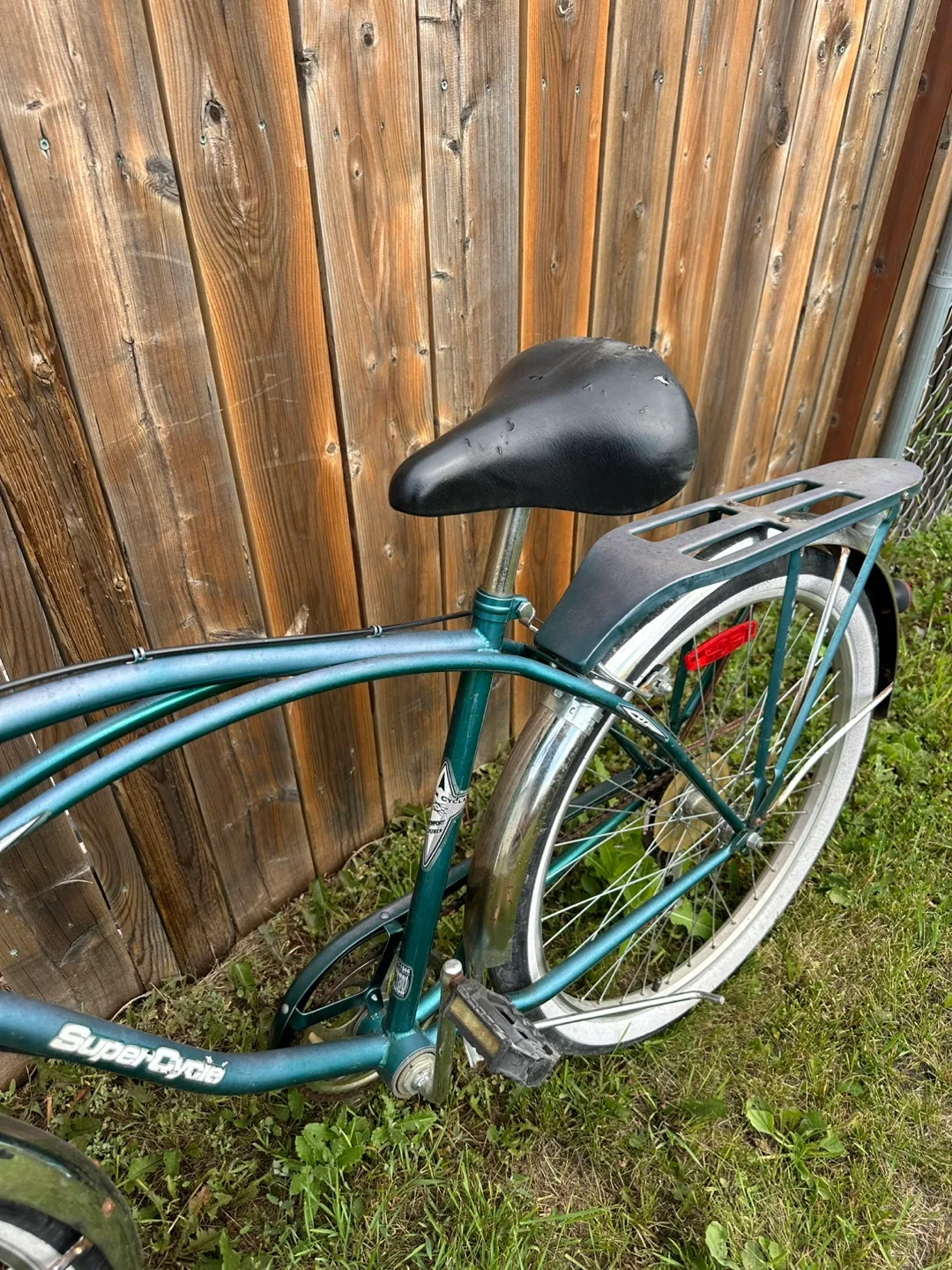 Vintage Beach Cruiser Bike Super cycle Green & Cream image indicator(6)