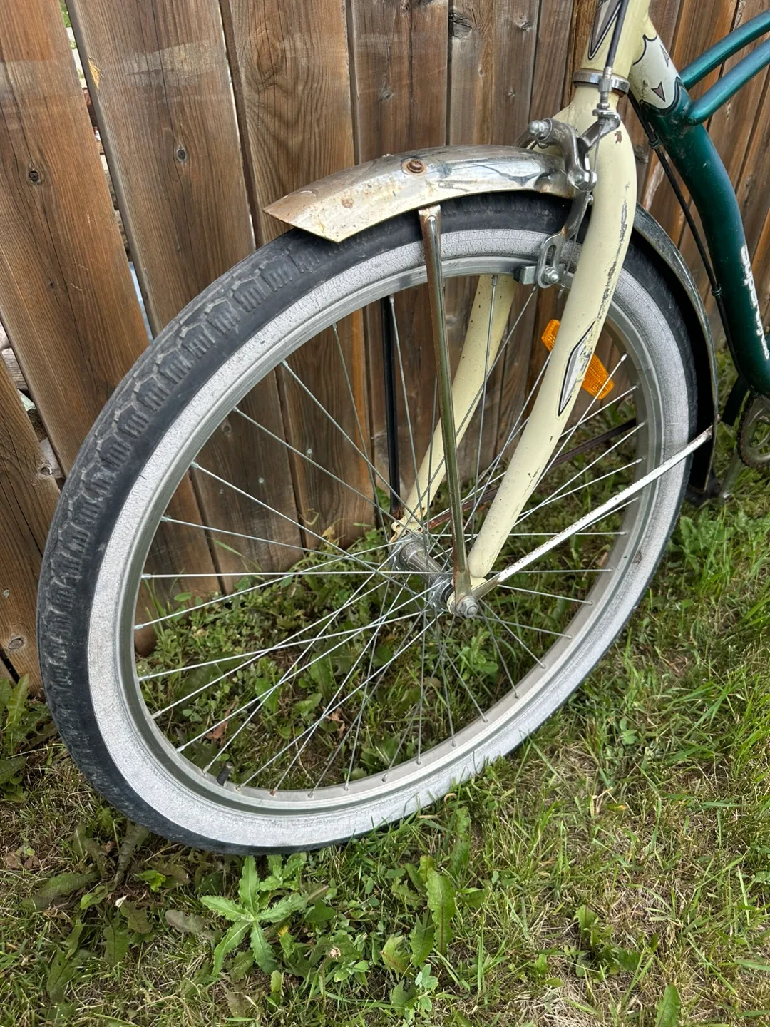 Vintage Beach Cruiser Bike Super cycle Green & Cream image indicator(5)