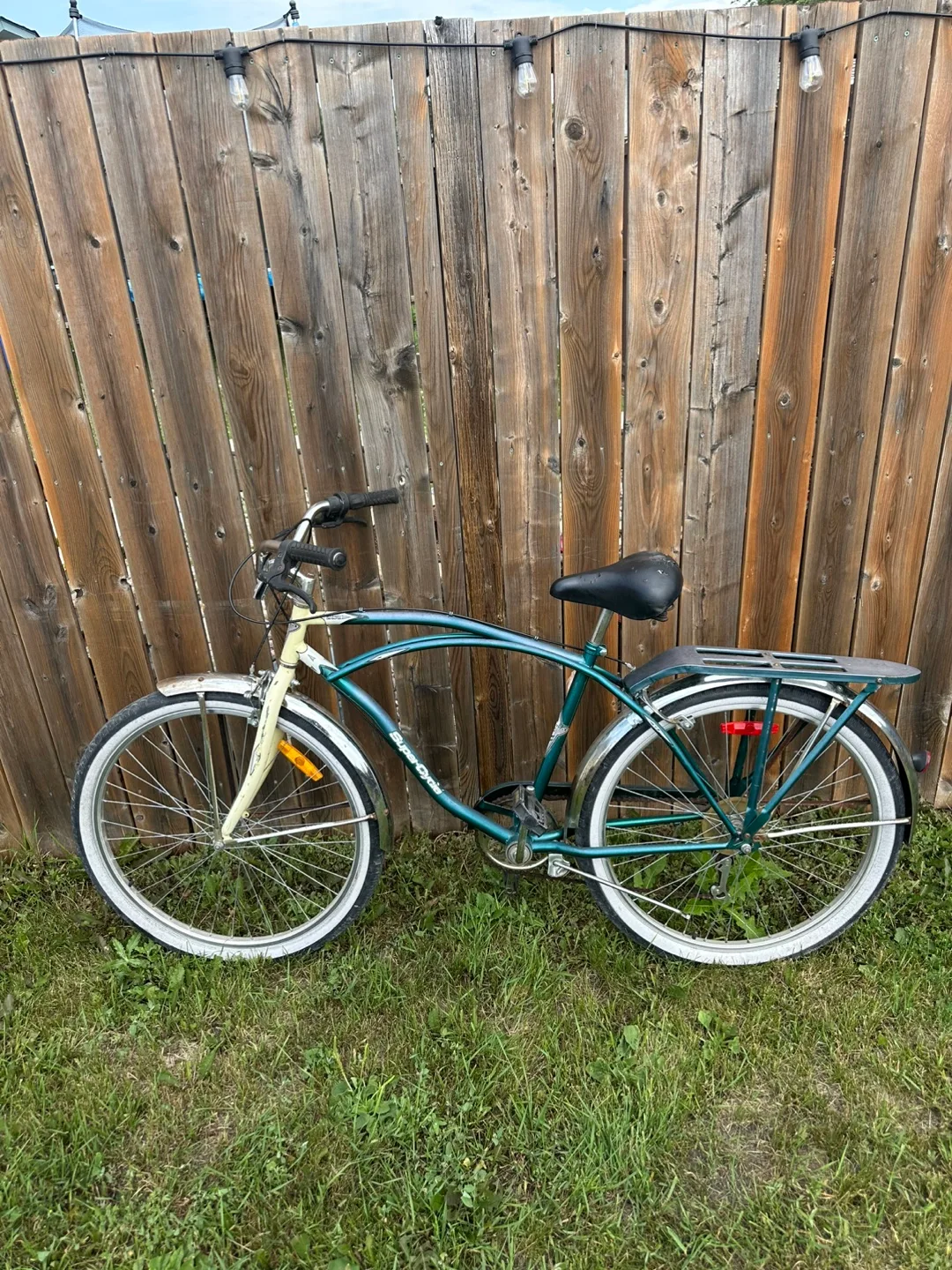Vintage Beach Cruiser Bike Super cycle Green & Cream image indicator(10)