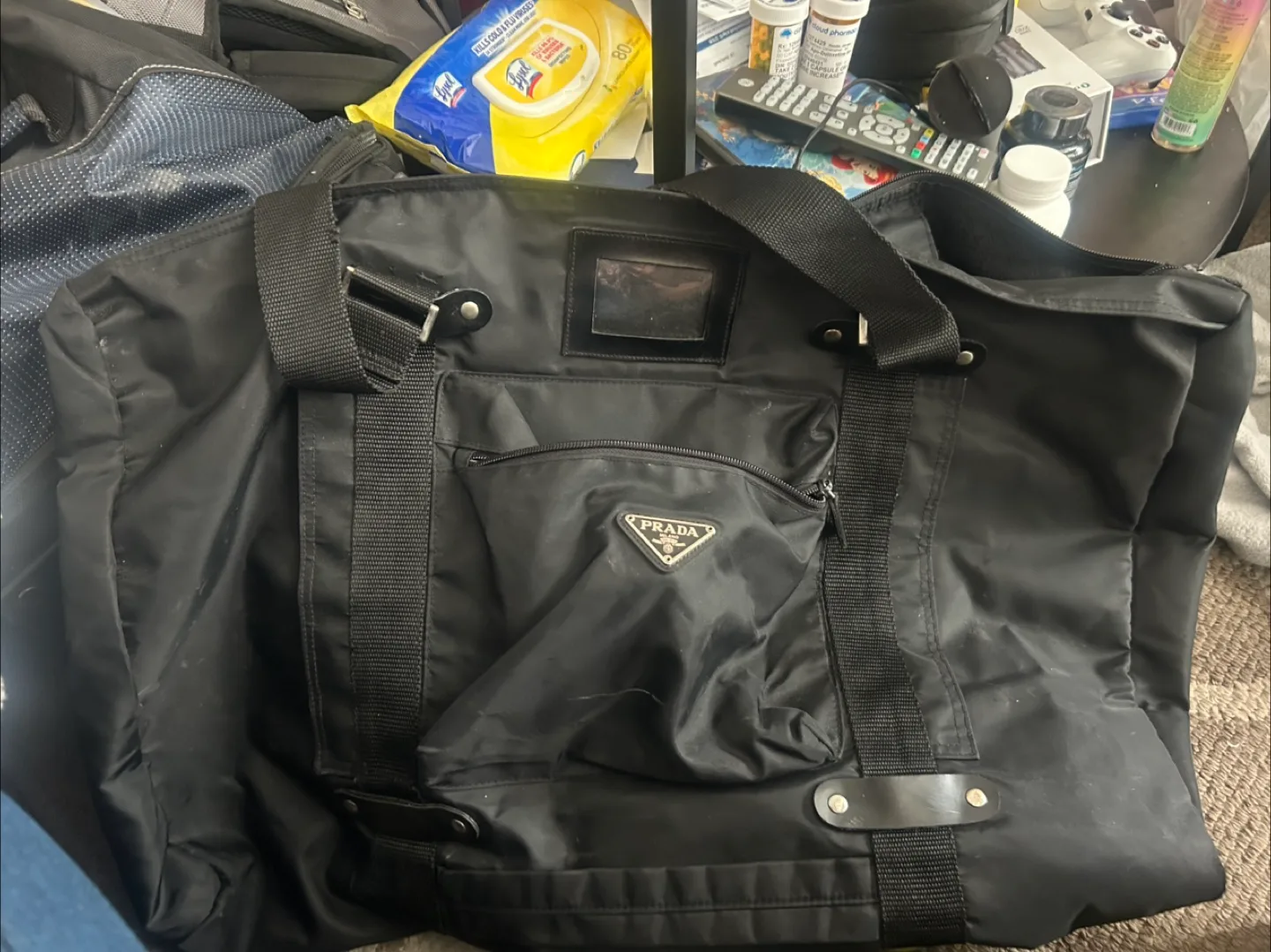Prada Black Nylon Travel Bag thumbnail