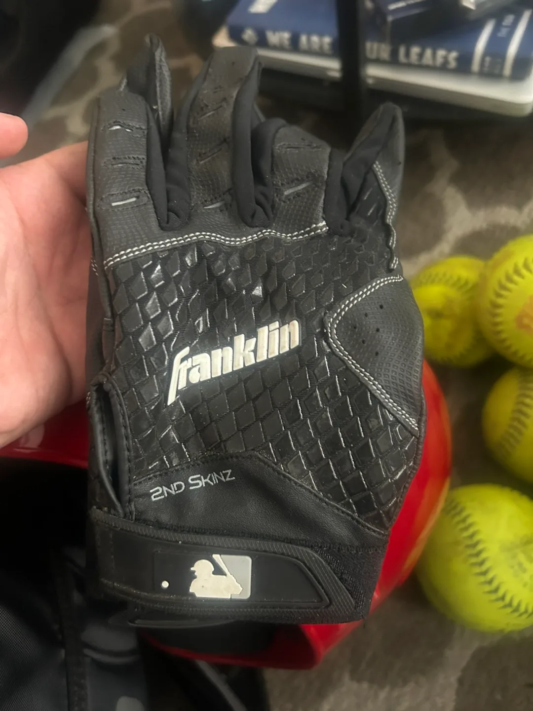 Franklin Sports MLB 2nd Skinz Batting Gloves - XL- lightly used thumbnail