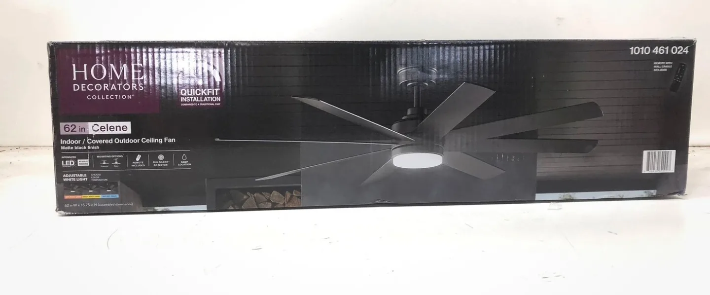 Celene II 62 in. Indoor/Outdoor Matte Black DC Motor Ceiling Fan thumbnail
