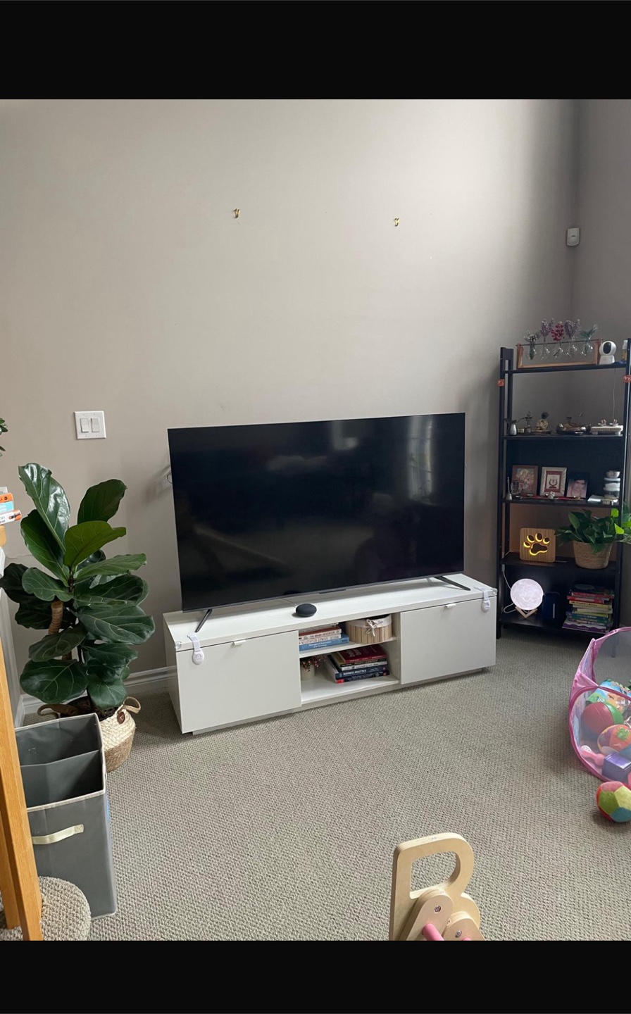 TV and White Media Console