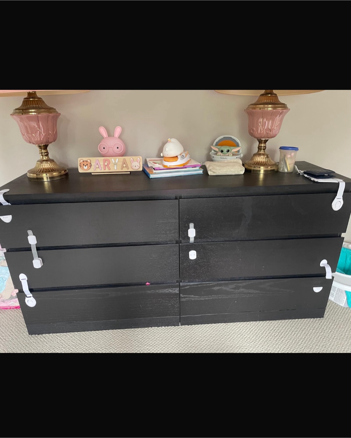 Black 6-Drawer Dresser