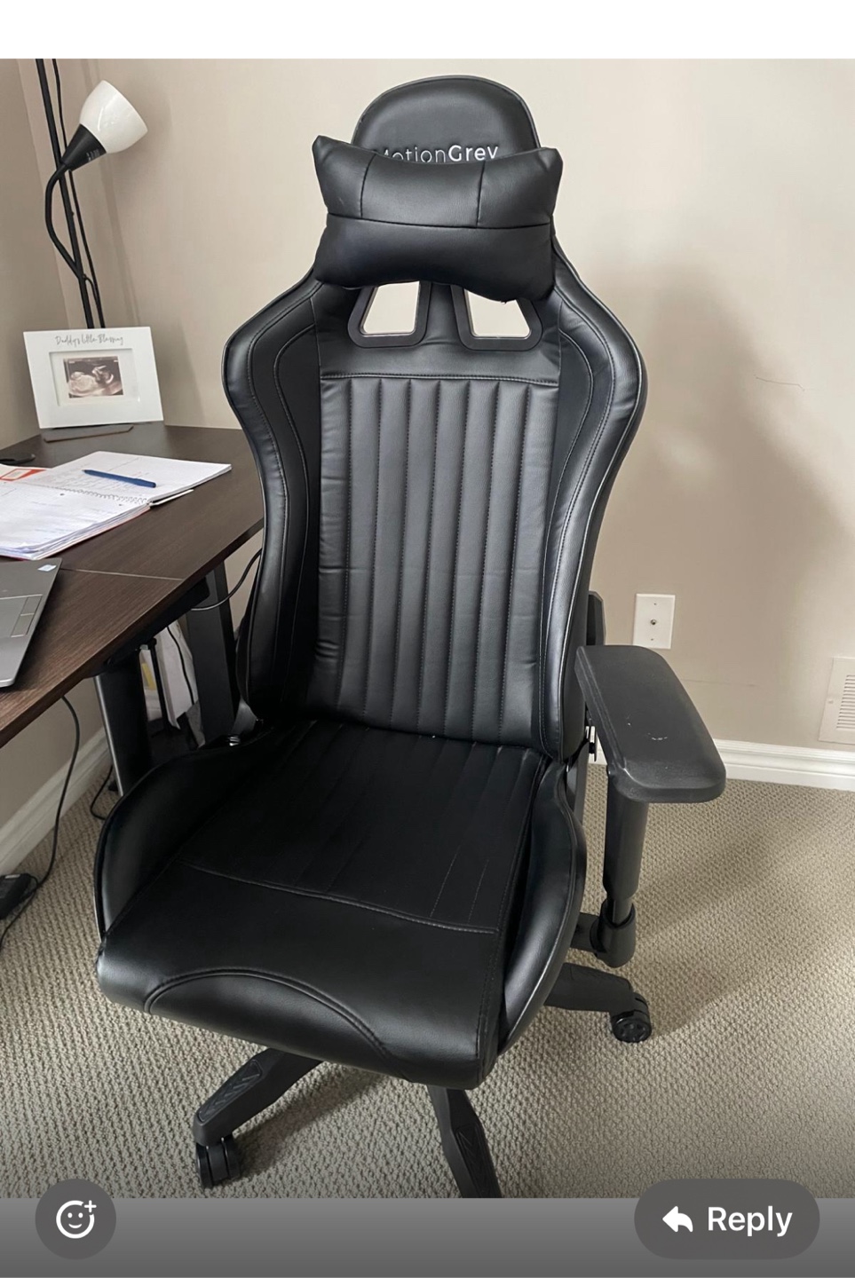 MotionGrey Black Gaming Chair