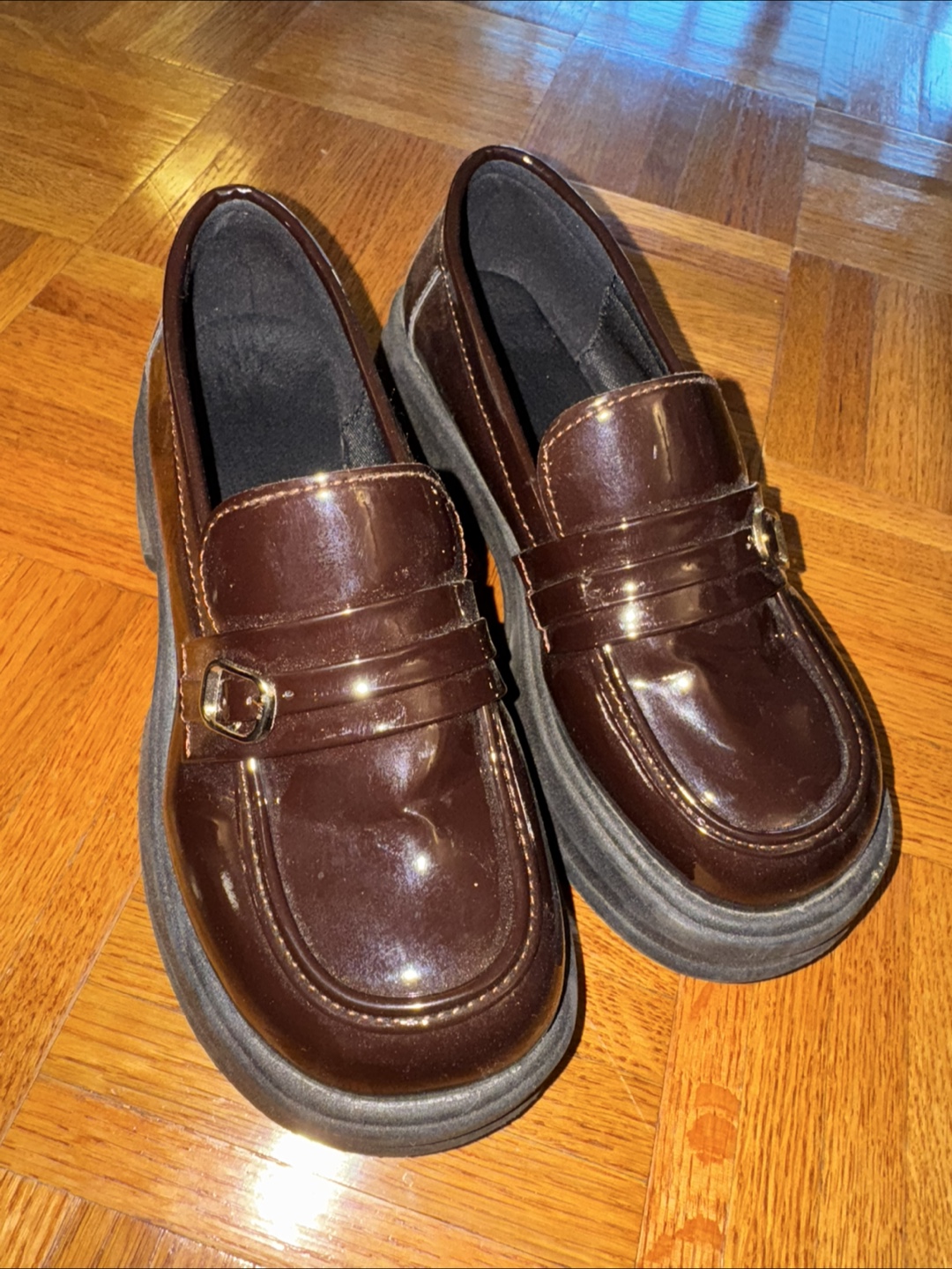 Brown Platform Loafers, Size 6/6.5 - photo 2