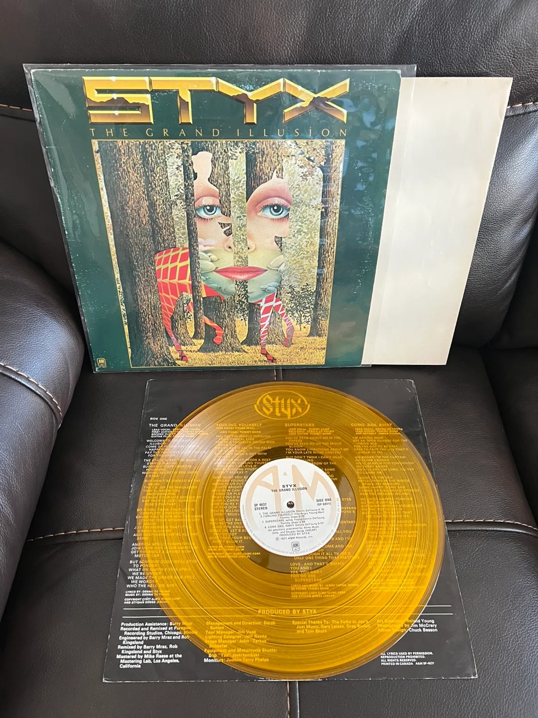 Styx - The Grand Illusion gold Vinyl Record thumbnail