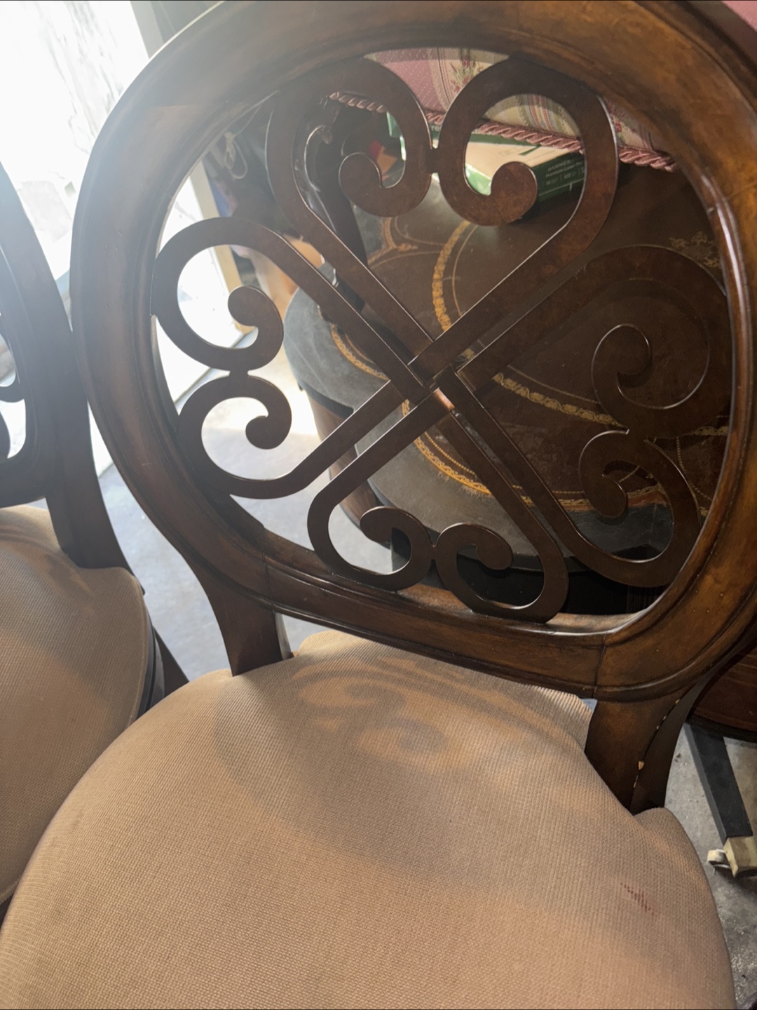 2 wood and metal swivel barstools - photo 2