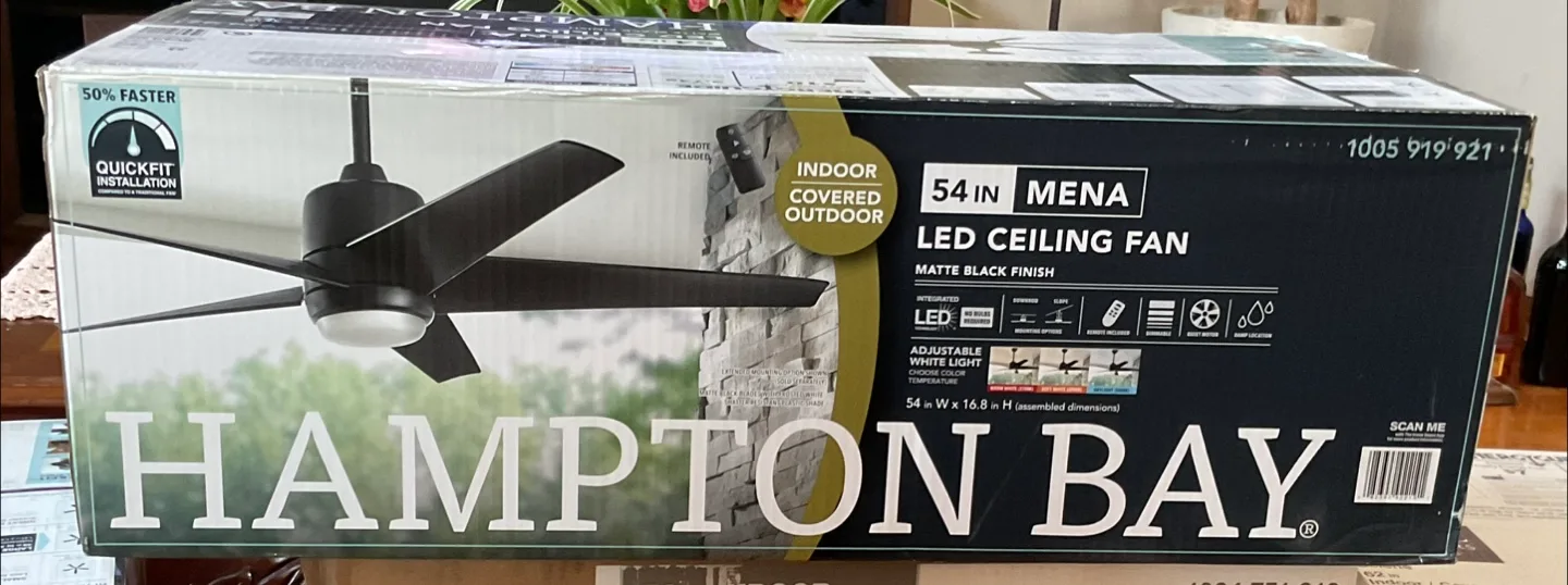 Mena 54 in LED Indoor/Outdoor Matte Black Ceiling Fan thumbnail